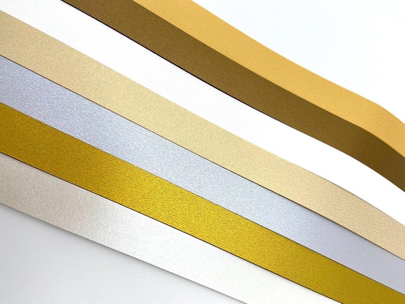 Froebel Mint 1" Assorted Tinsel Paper Strips for German, Froebel, Moravian Stars & Weaving (112 Strips) - Image 5